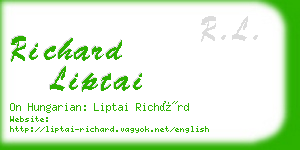 richard liptai business card